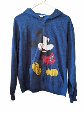 Disney Parks Blue Mickey Mouse Hooded Sweatshirt